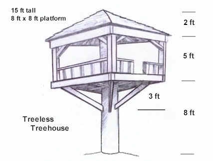 Tree-less Tree House Tree-less Tree House