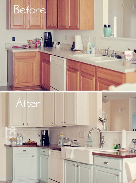 How to Paint Kitchen Cabinets Before and After How to Paint Kitchen Cabinets Before and After