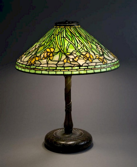 Tiffany Lamps – Flowered Cones Tiffany Lamps – Flowered Cones
