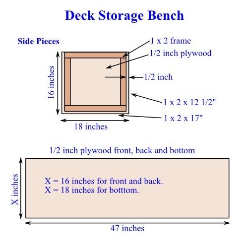DIY Deck Storage Bench Plans 2