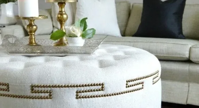 How to Build an Ottoman with a Decorative Nailhead Design