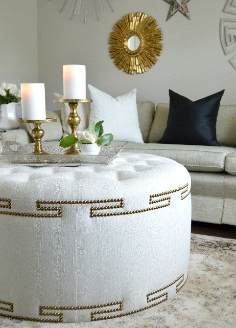 How to Build an Ottoman with a Decorative Nailhead Design