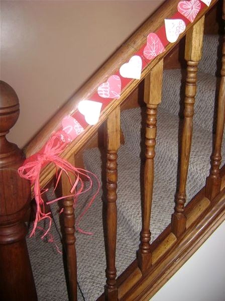 Valentine Banister Decoration - Valentine Decorations for the Home