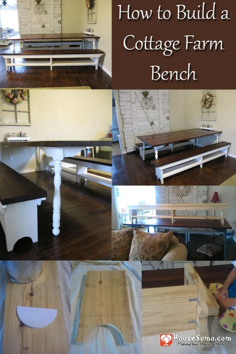 Featured of DIY Farmhouse Bench Plans, How to Make a Farmhouse Bench