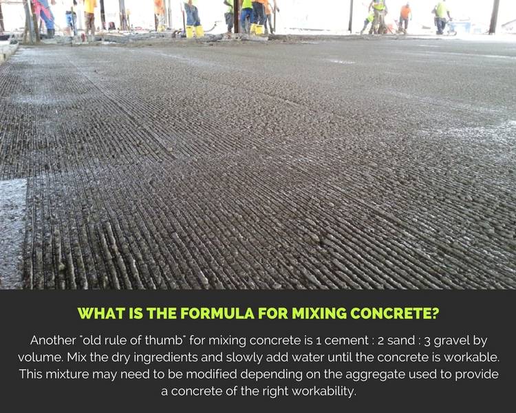 image - What is the Formula for Mixing Concrete?