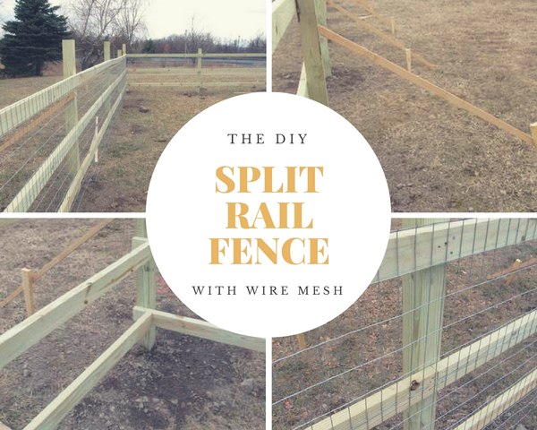 The DIY Split Rail Fence With Wire Mesh The DIY Split Rail Fence With Wire Mesh
