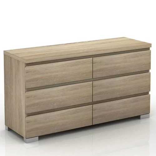 Best Design: Elara 6 Drawer Chest Light Sonoma Oak Image - Best Design: Elara 6 Drawer Chest Light Sonoma Oak
