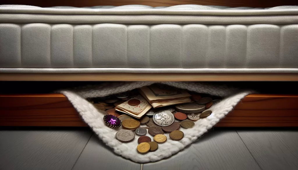 Many people instinctively opt to store their valuables under the mattress