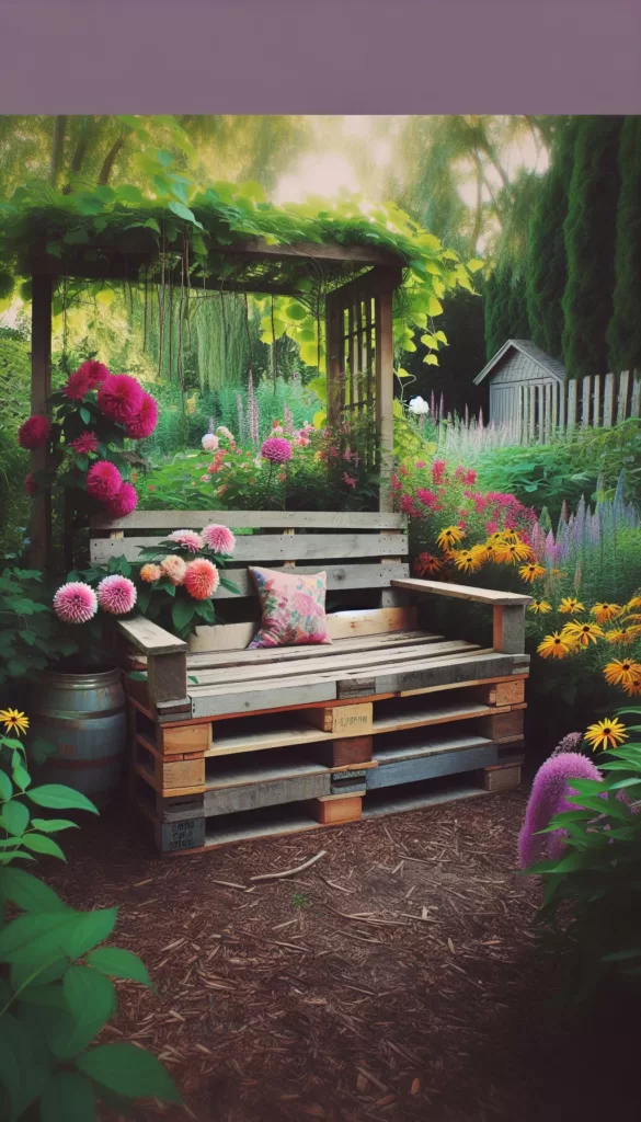 The magic of upcycling pallets into a stunning DIY garden bench