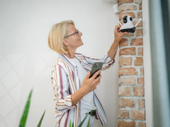 Setting up a home security camera is easy.