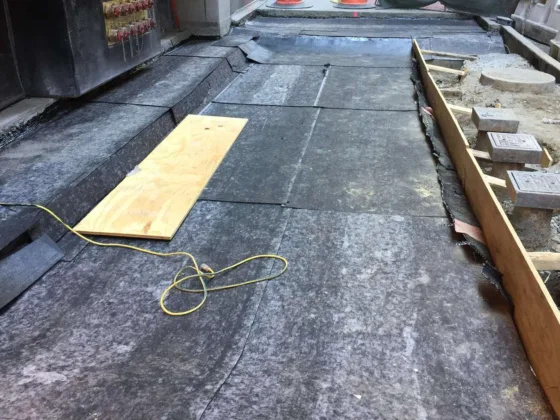 Preparing to install a new waterproofing membranes