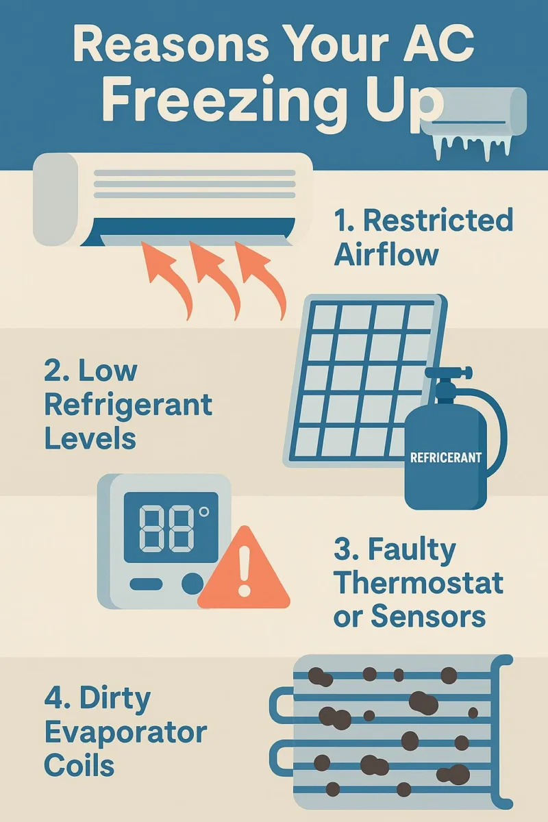 AC unit freezing up