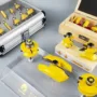 Essential woodworking router bits laid out on a wooden workbench for DIY use