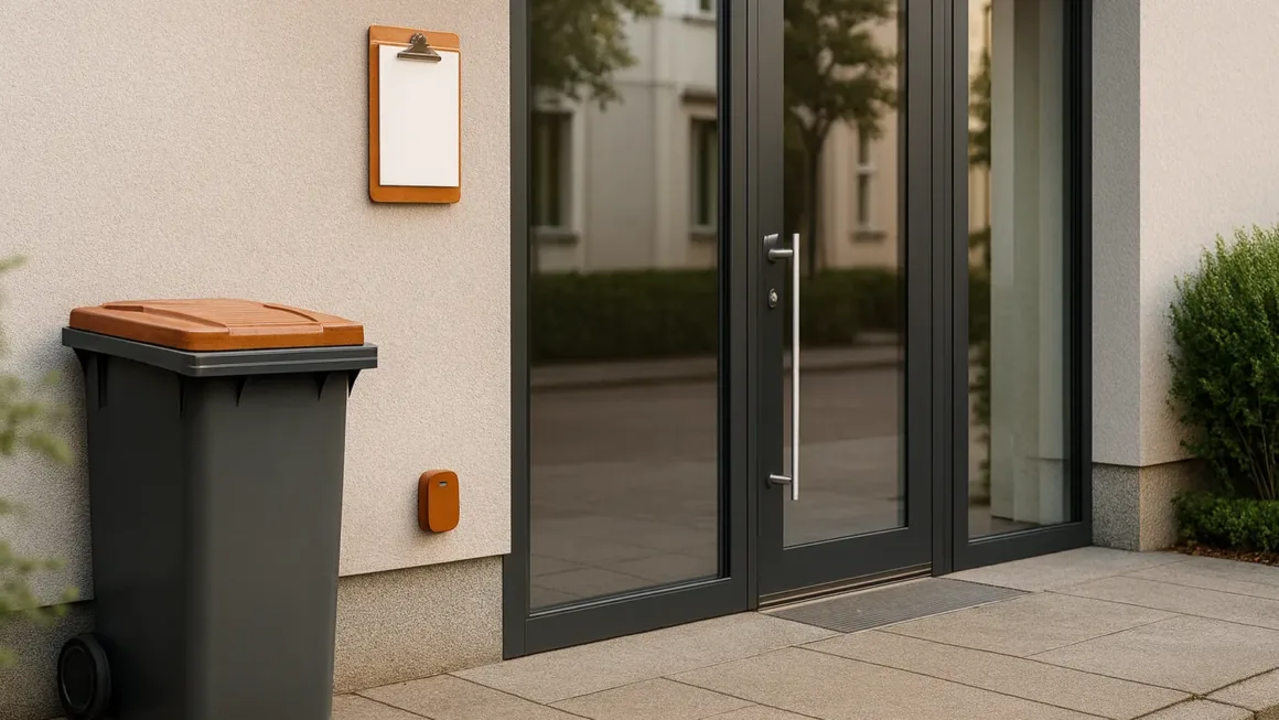 Commercial pest control: clean, well-sealed business entrance illustrating IPM best practices